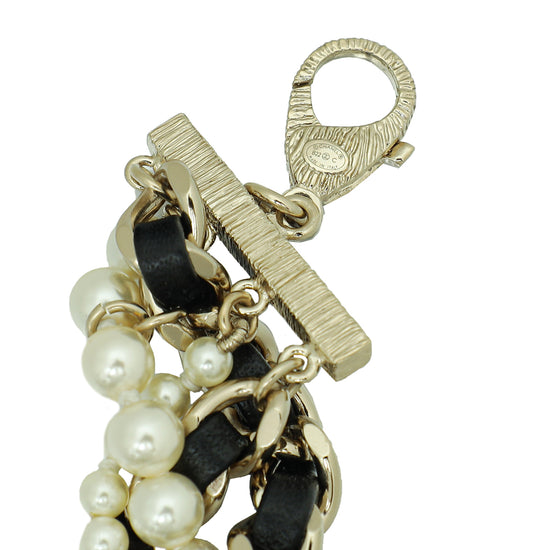 Chanel Bicolor CC Pearl Chain Choker Necklac – The Closet