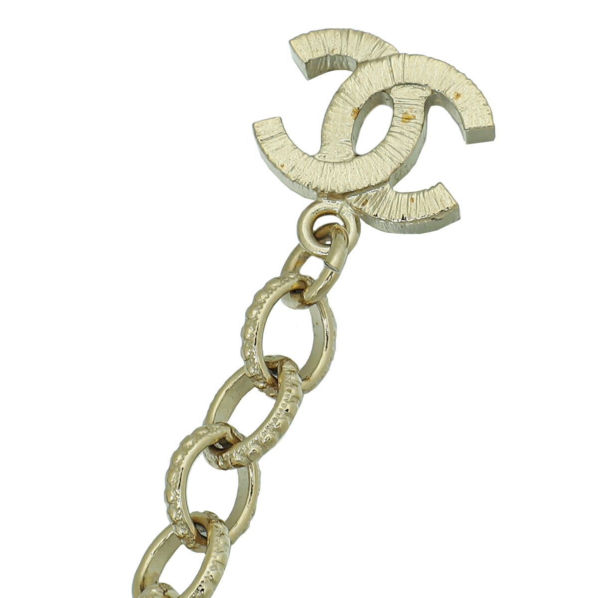 Chanel Bicolor CC Pearl Chain Choker Necklac