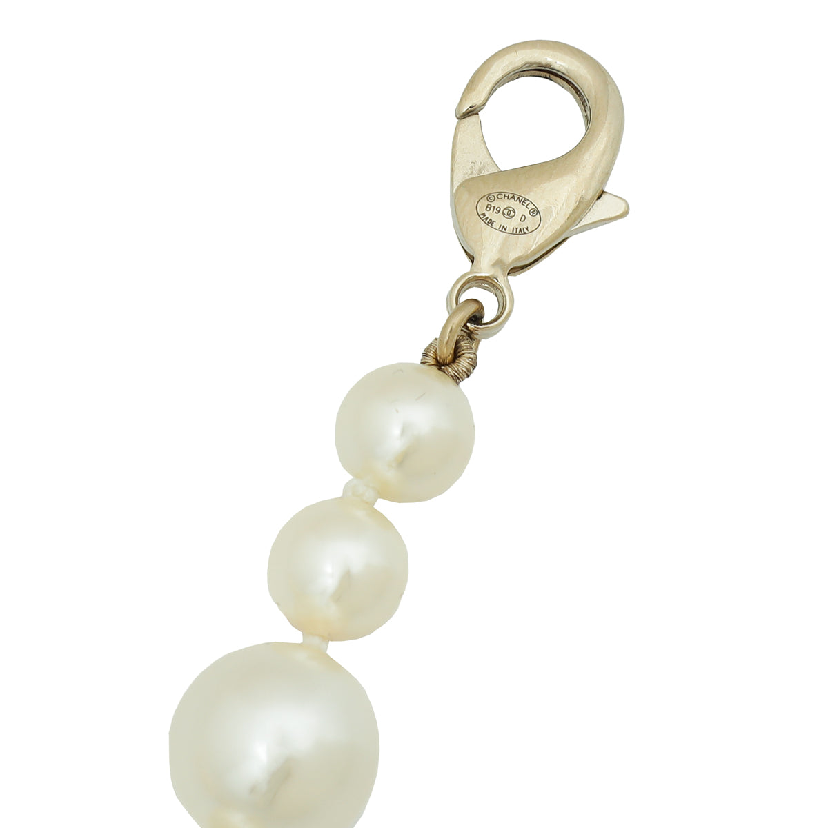 Chanel Gold CC Pharrell Williams Crystal Logo Pearl Necklace