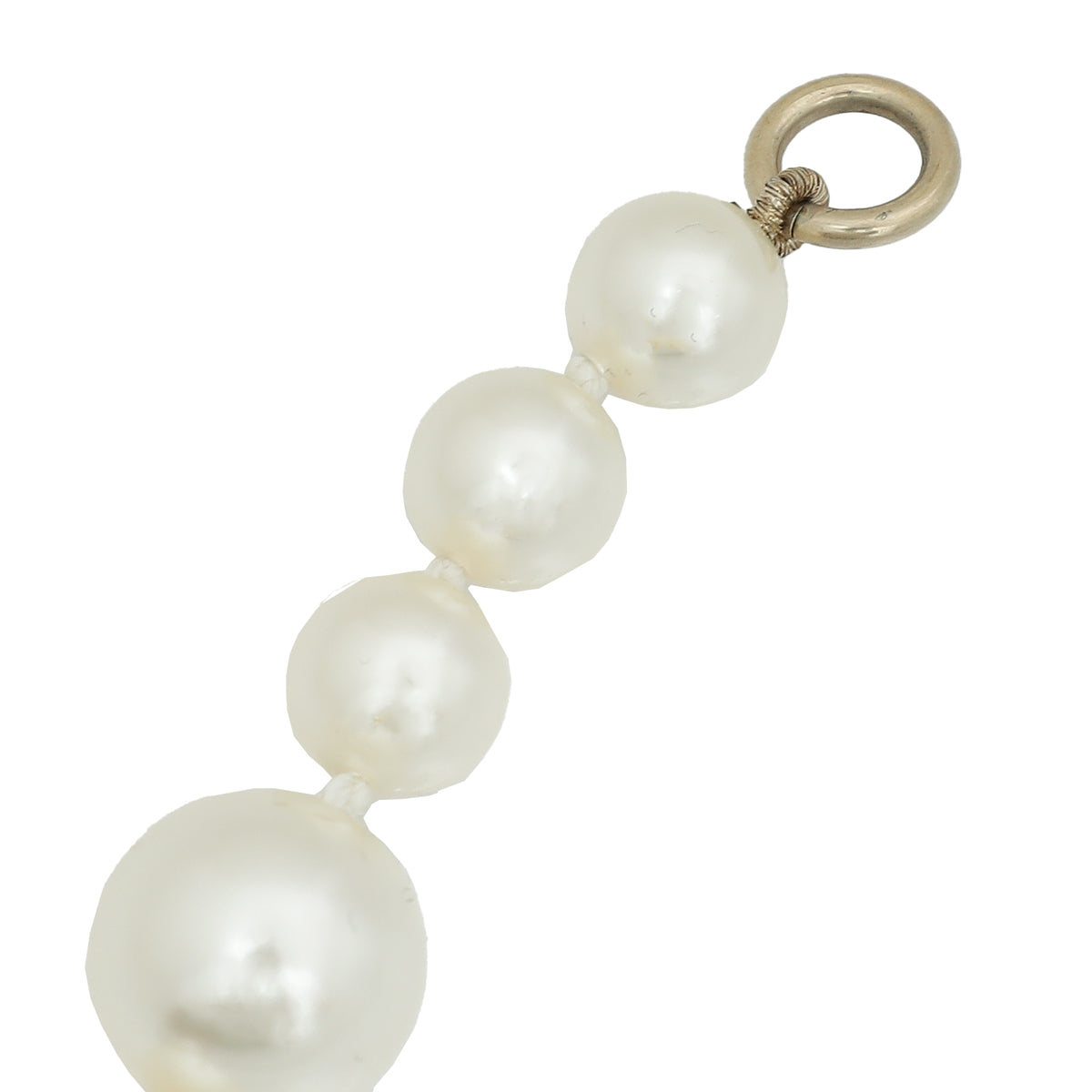 Chanel Gold CC Pharrell Williams Crystal Logo Pearl Necklace