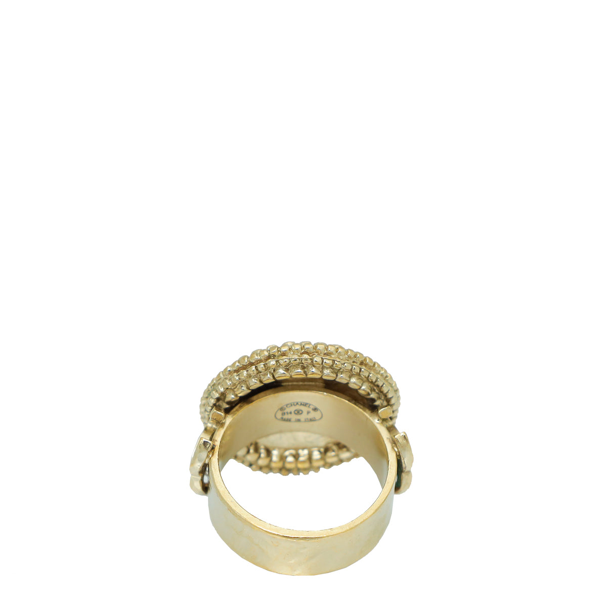 Chanel Gold CC Camellia Flower Small Ring 50