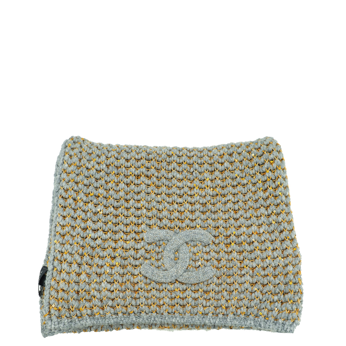 Chanel Bicolor CC Cashmere Silk Sequins Scarf-Chanel-THE CLOSET