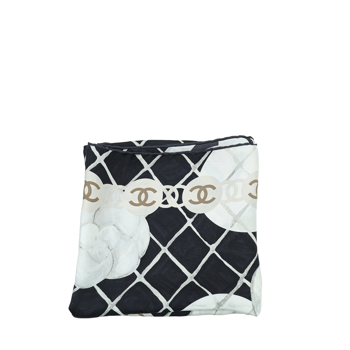 Chanel CC Camellia Print Silk Square Scarf-Chanel-THE CLOSET