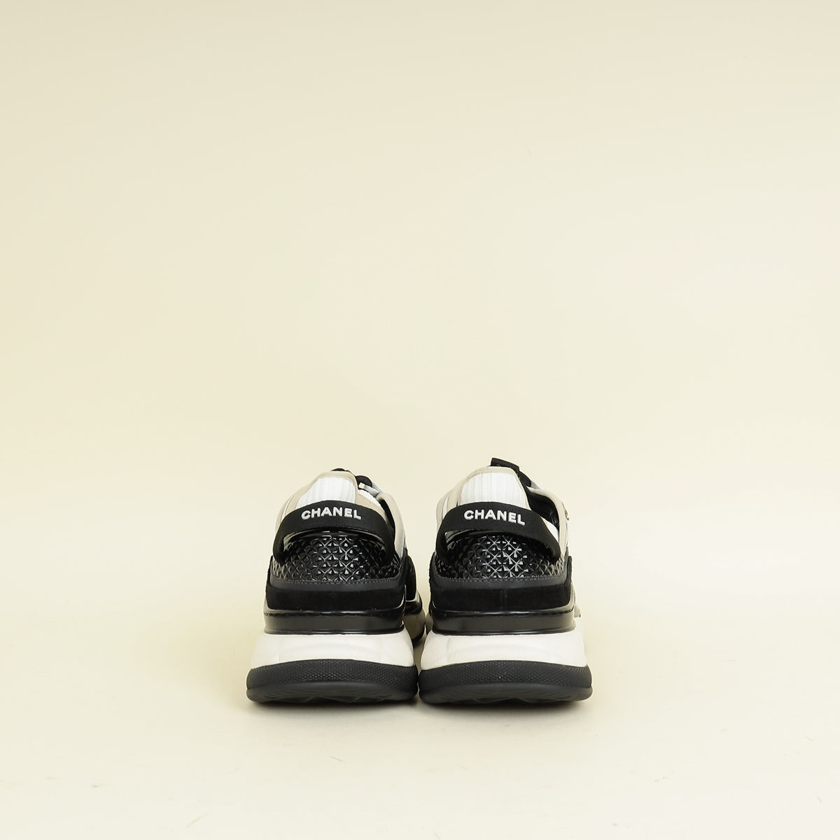 Chanel Bicolor CC Trainer Sneaker 37.5