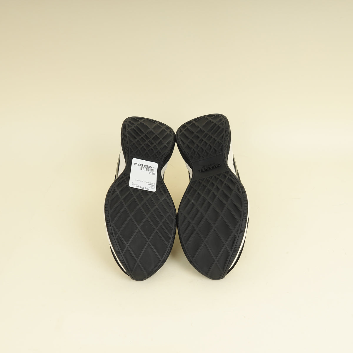 Chanel Bicolor CC Trainer Sneaker 37.5