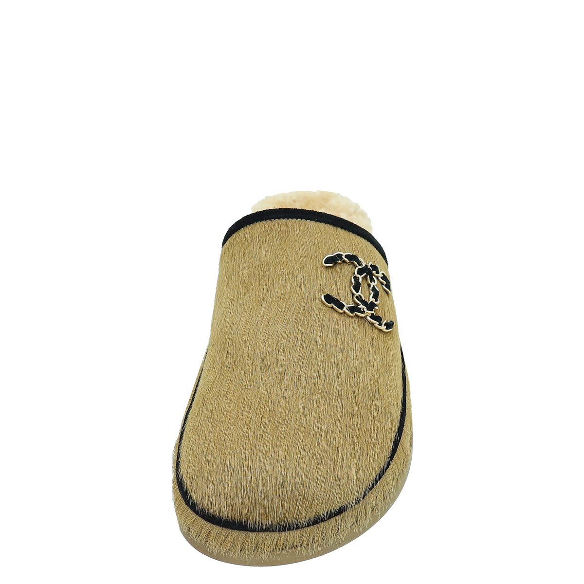 Chanel Bicolor CC Pony Hair and Shearling Mules 37-Chanel-THE CLOSET