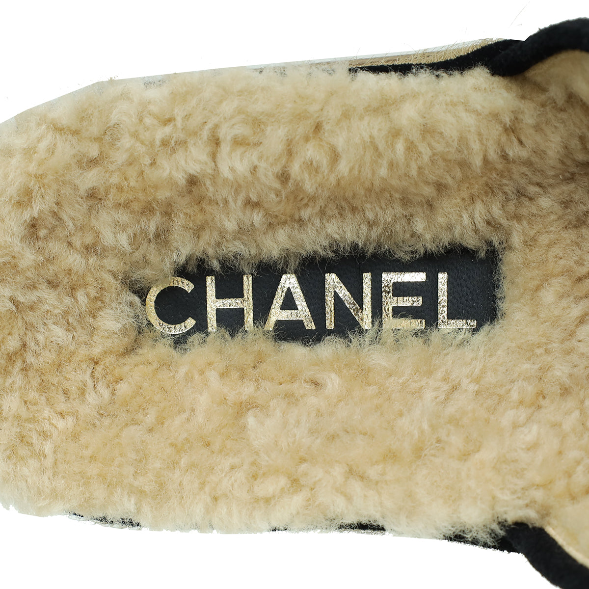 Chanel Bicolor CC Pony Hair and Shearling Mules 37