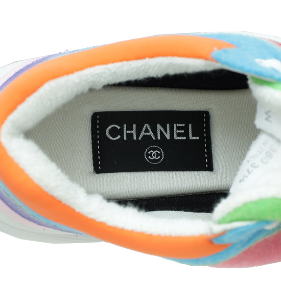 Chanel Multicolor CC Trainer Sneaker 37.5