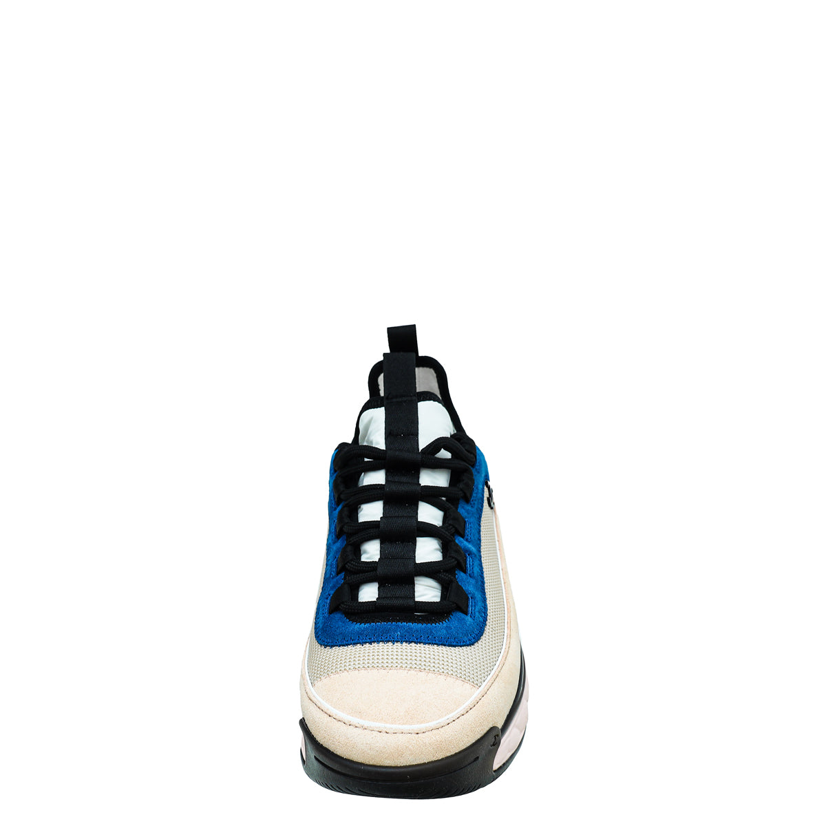 Chanel Multicolor CC Suede Mesh Lace Up Sneakers 38.5-Chanel-THE CLOSET