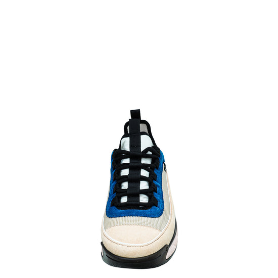 Chanel Multicolor CC Suede Mesh Lace Up Sneakers 38.5