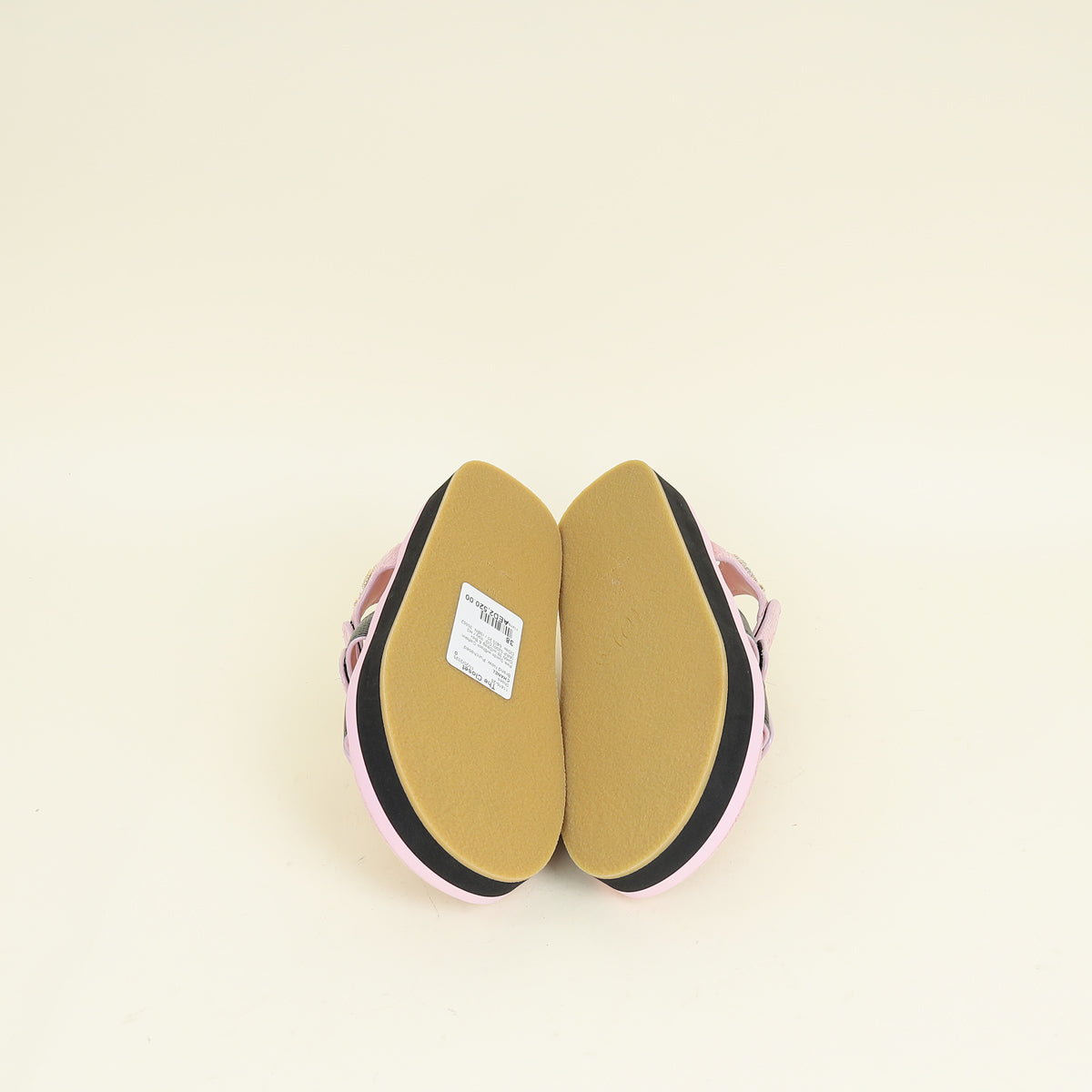 Chanel Bicolor CC Suede Velcro Flat Sandals 38