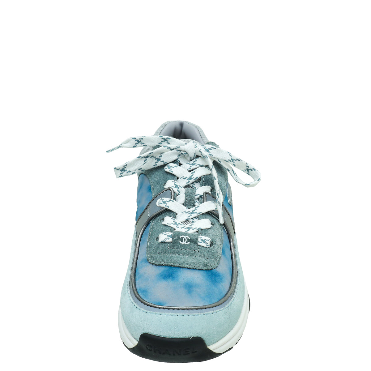 Chanel Blue Multicolor CC Trainer Sneaker 38-Chanel-THE CLOSET