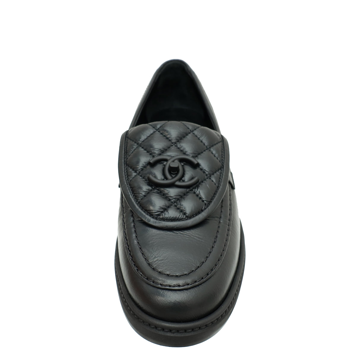 Chanel Black CC Quilted Moccasin Loafer 39-Chanel-THE CLOSET