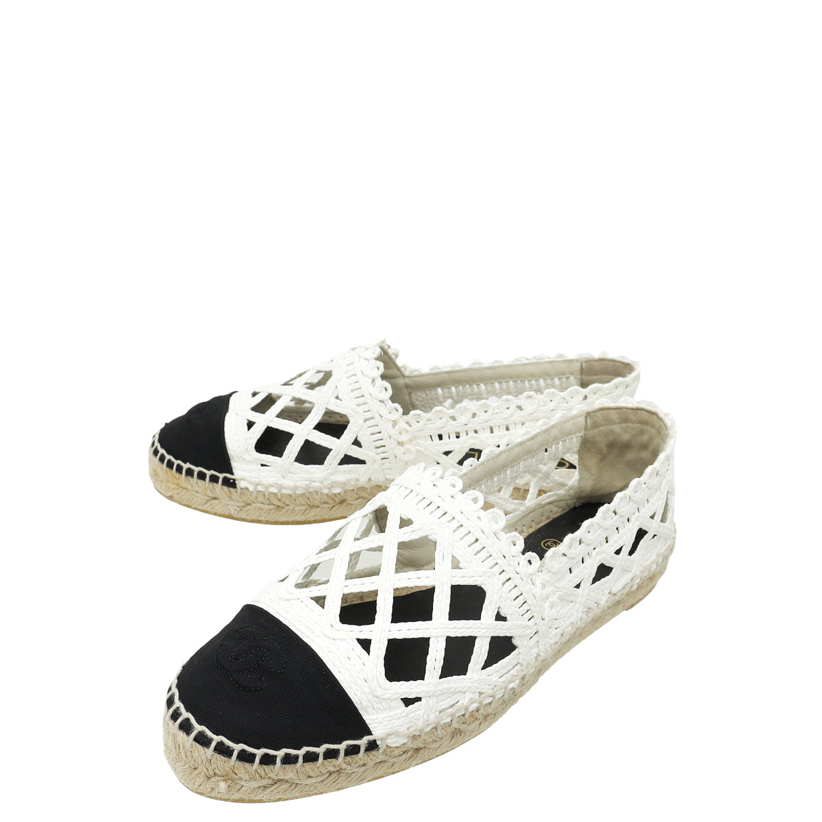 Chanel Bicolor Knit Espadrille 39