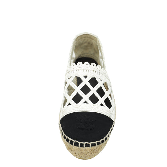 Chanel Bicolor Knit Espadrille 39