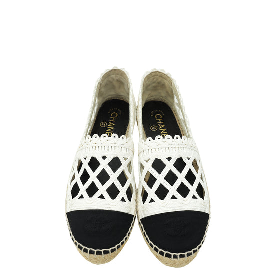 Chanel Bicolor Knit Espadrille 39