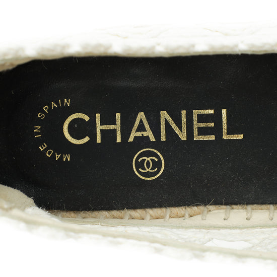 Chanel Bicolor Knit Espadrille 39