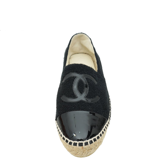 Chanel CC Boucle & Patent Espadrille 39