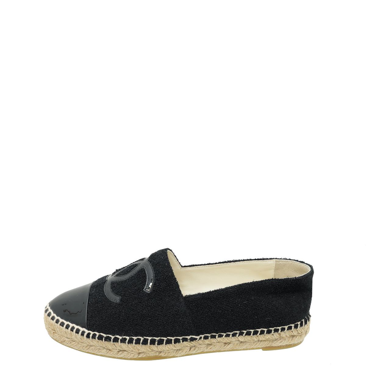 Chanel CC Boucle & Patent Espadrille 39