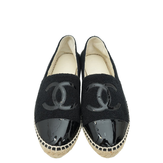 Chanel CC Boucle & Patent Espadrille 39