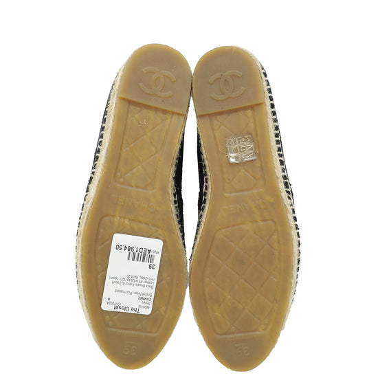 Chanel CC Boucle & Patent Espadrille 39