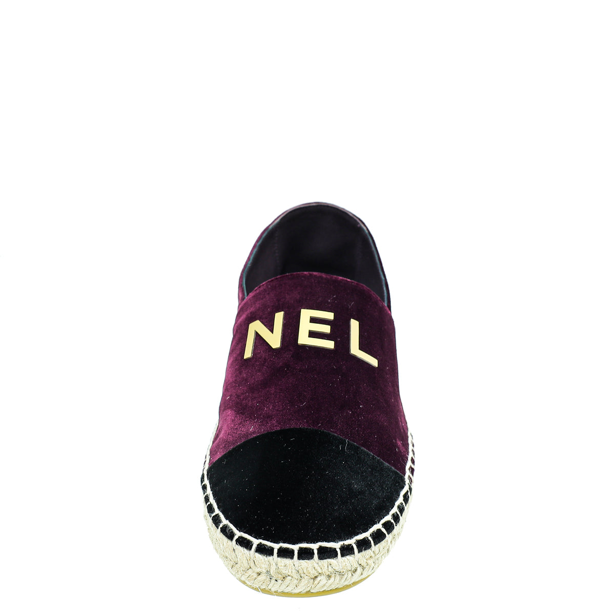 Chanel Bicolor Velvet Logo Cap Toe Espadrille 39-Chanel-THE CLOSET