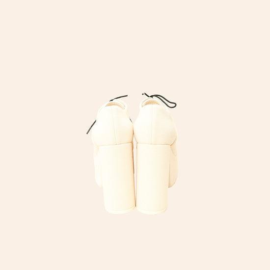 Chanel Bicolor Lace-Up Platform Pumps 39-Chanel-THE CLOSET