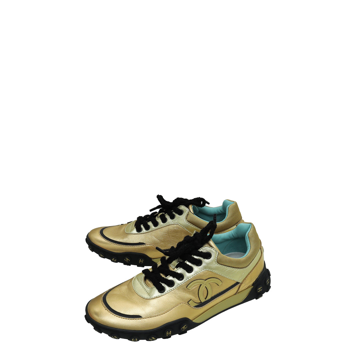 Chanel Bicolor Logo CC Lace Up Sneakers 40-Chanel-THE CLOSET