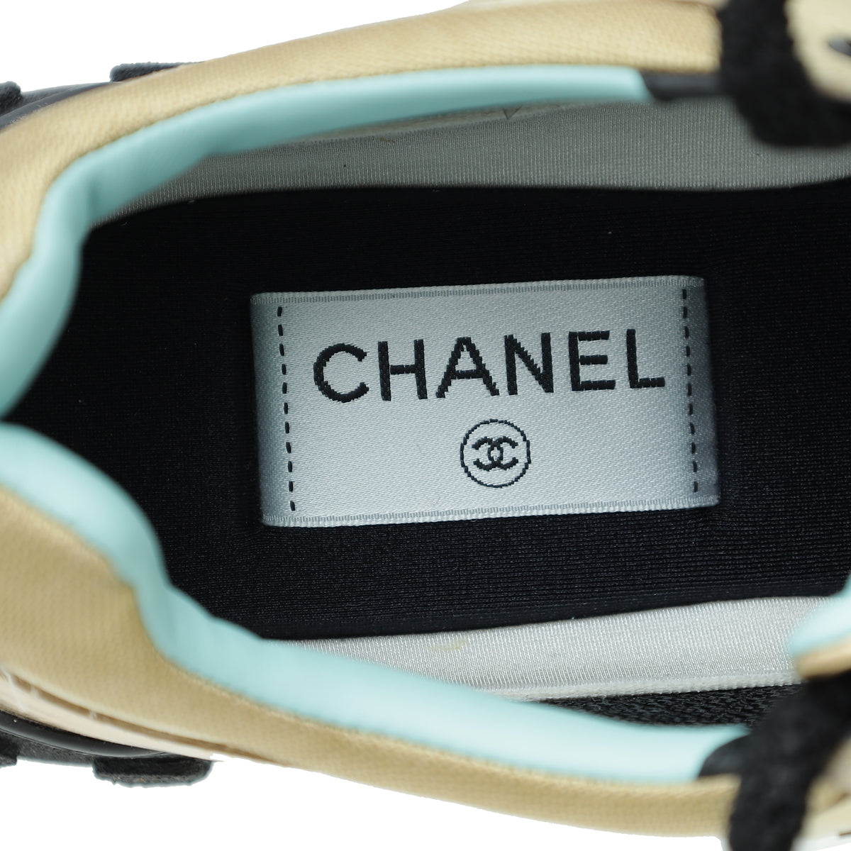Chanel Bicolor Logo CC Lace Up Sneakers 40