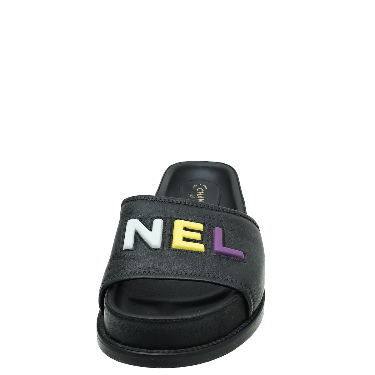 Chanel Black Logo Slide Mules 39-Chanel-THE CLOSET