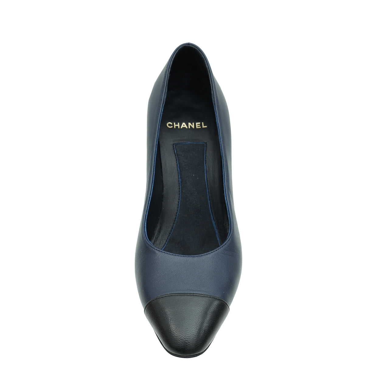 Chanel Bicolor CC Signature Metal and Pearl on Heel Pumps 35-Chanel-THE CLOSET