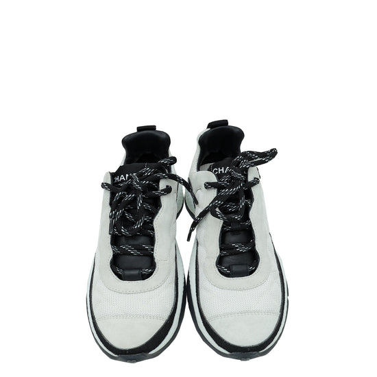 Chanel Bicolor CC Trainer Sneaker 36.5