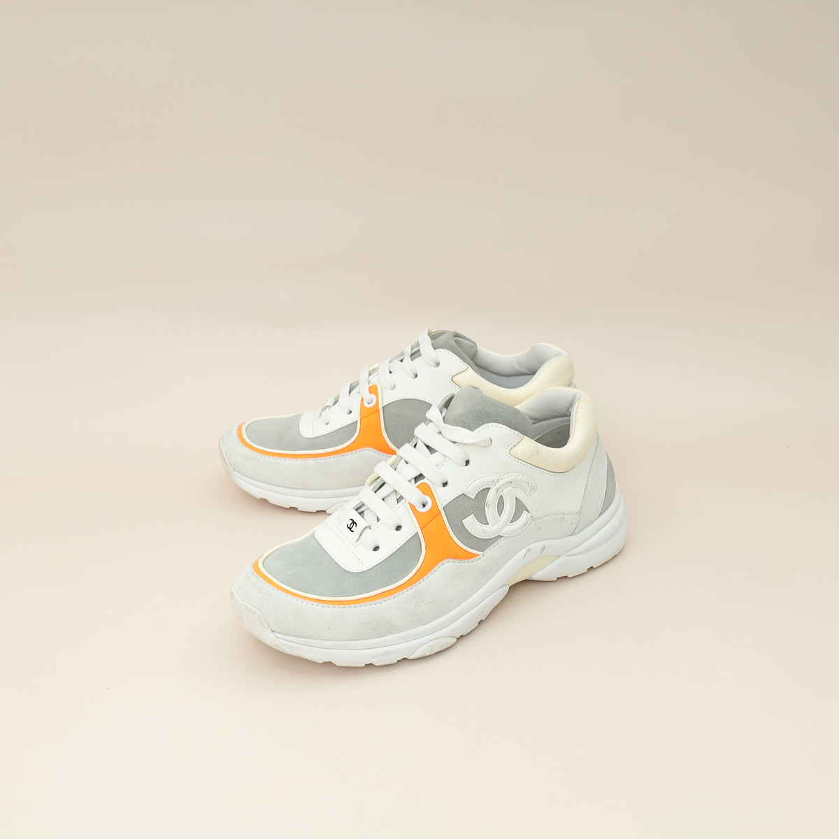 Chanel Tricolor CC Trainer Sneaker 36.5-Chanel-THE CLOSET