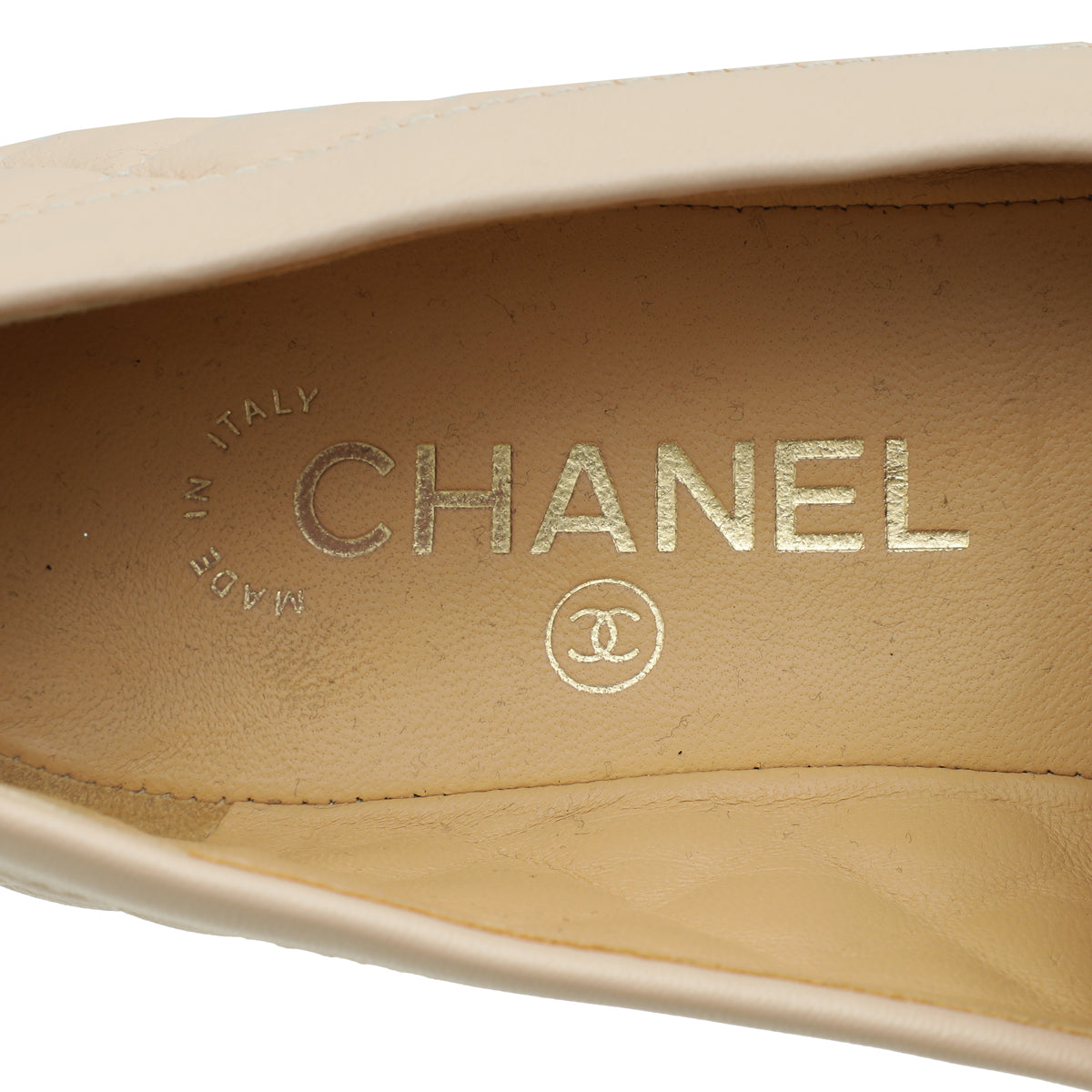 Chanel Light Pink CC Charm Quilted Loafer 36.5