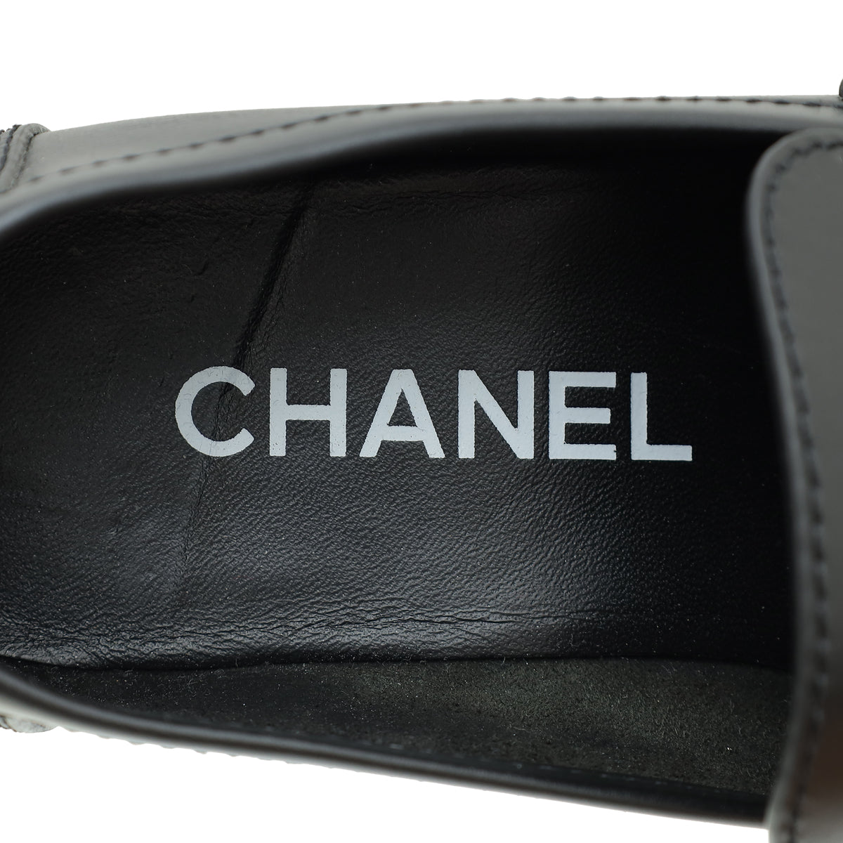 Chanel Black CC Platform Loafers 36