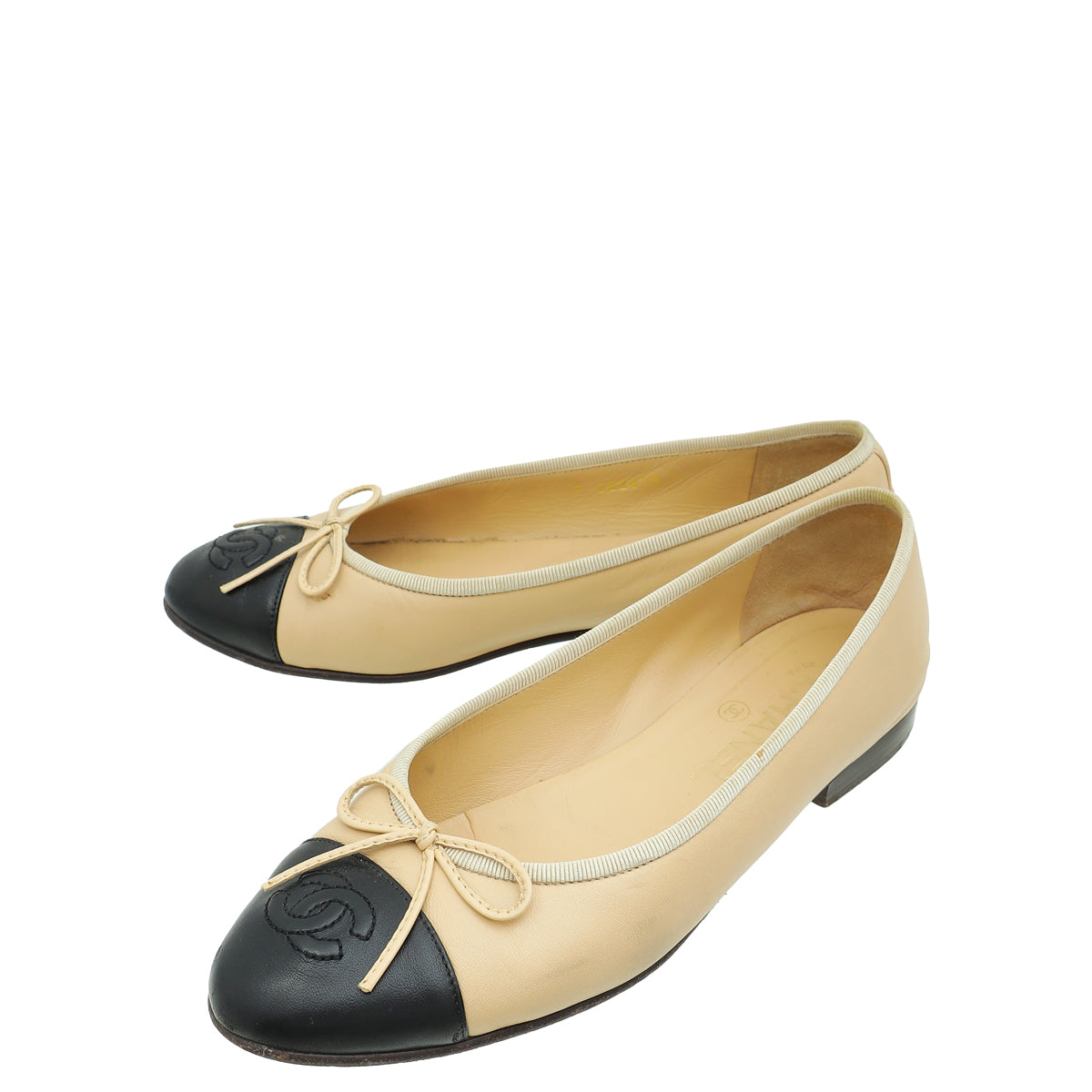 Chanel Bicolor CC Cap Toe Ballet Flats 36-Chanel-THE CLOSET