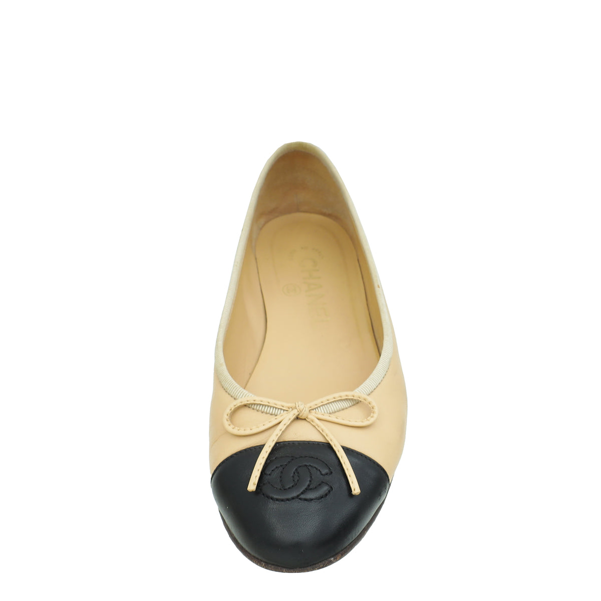 Chanel Bicolor CC Cap Toe Ballet Flats 36-Chanel-THE CLOSET