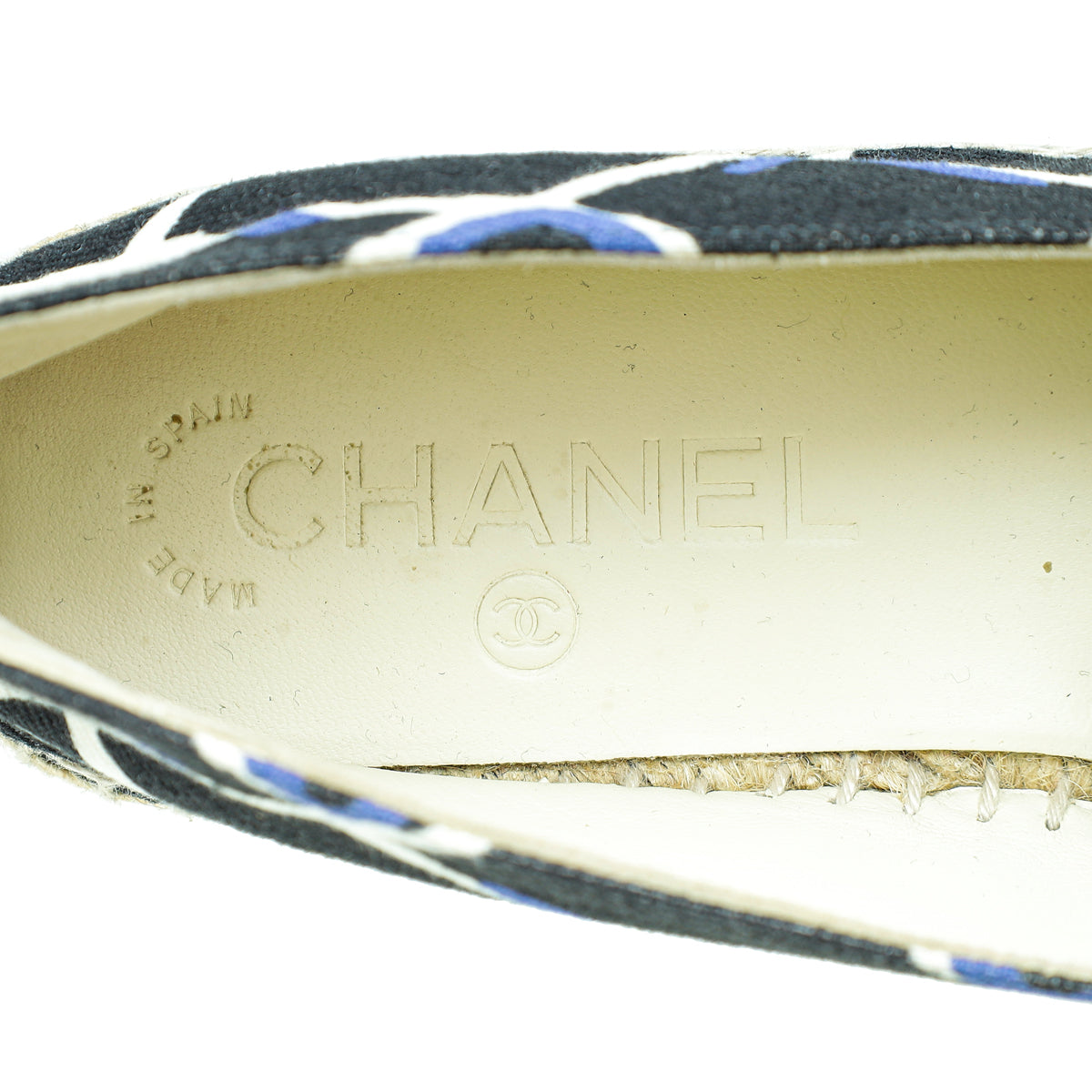 Chanel Multicolor CC Diamond Quilted Print Canvas Espadrille Flats 36