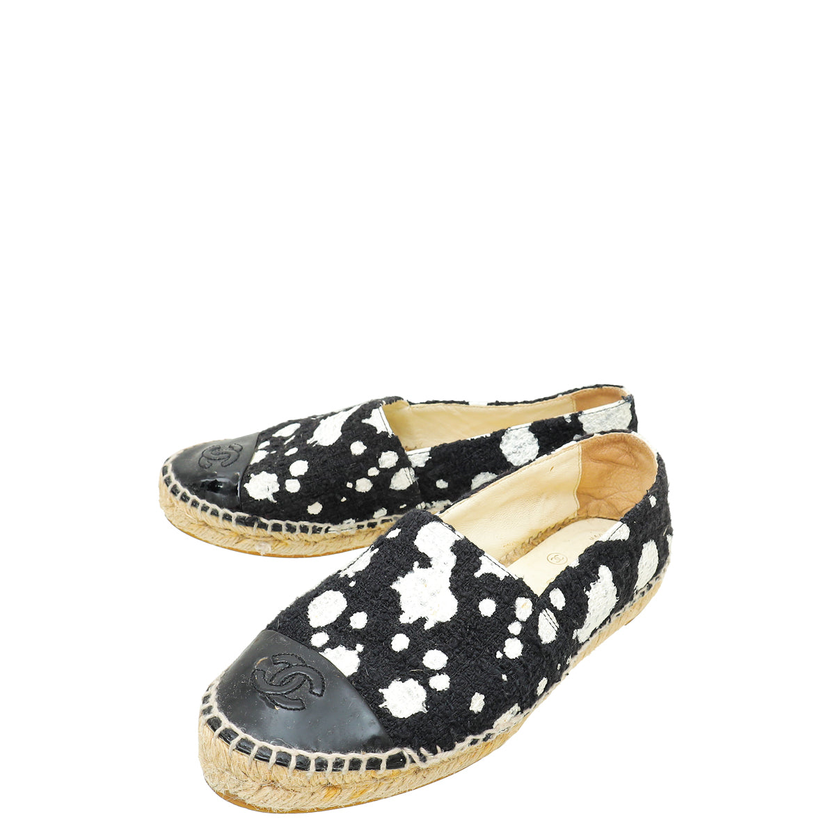 Chanel Bicolor CC Cap Toe Tweed Paint Espadrille 36-Chanel-THE CLOSET