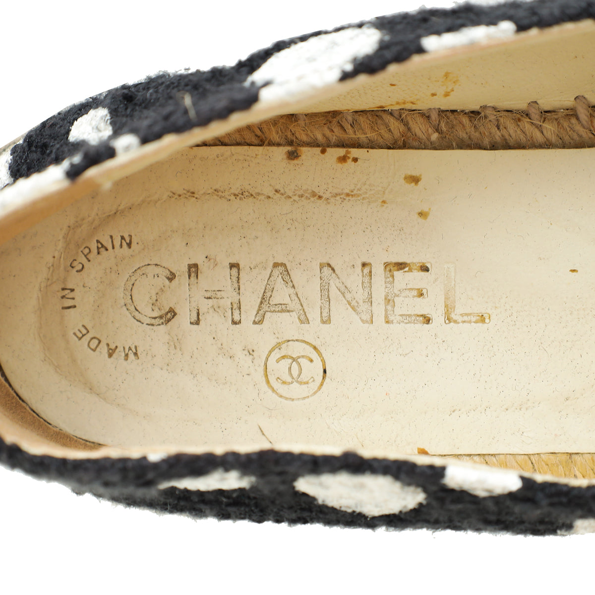 Chanel Bicolor CC Cap Toe Tweed Paint Espadrille 36