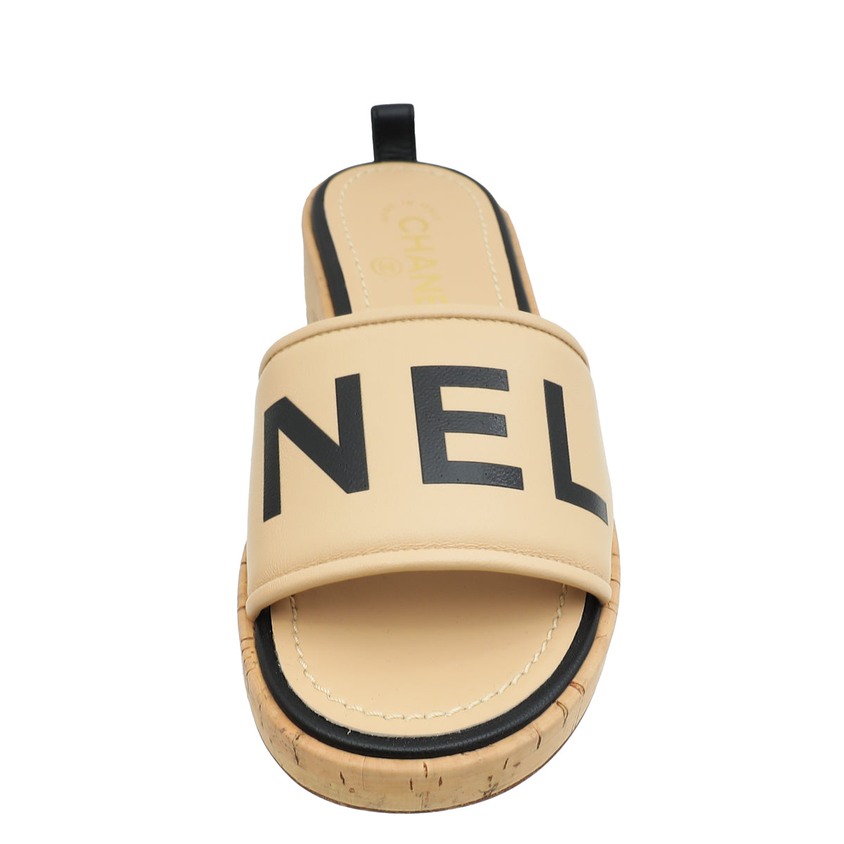 Chanel Beige Chanel Logo Mules Sandals 37.5-Chanel-THE CLOSET