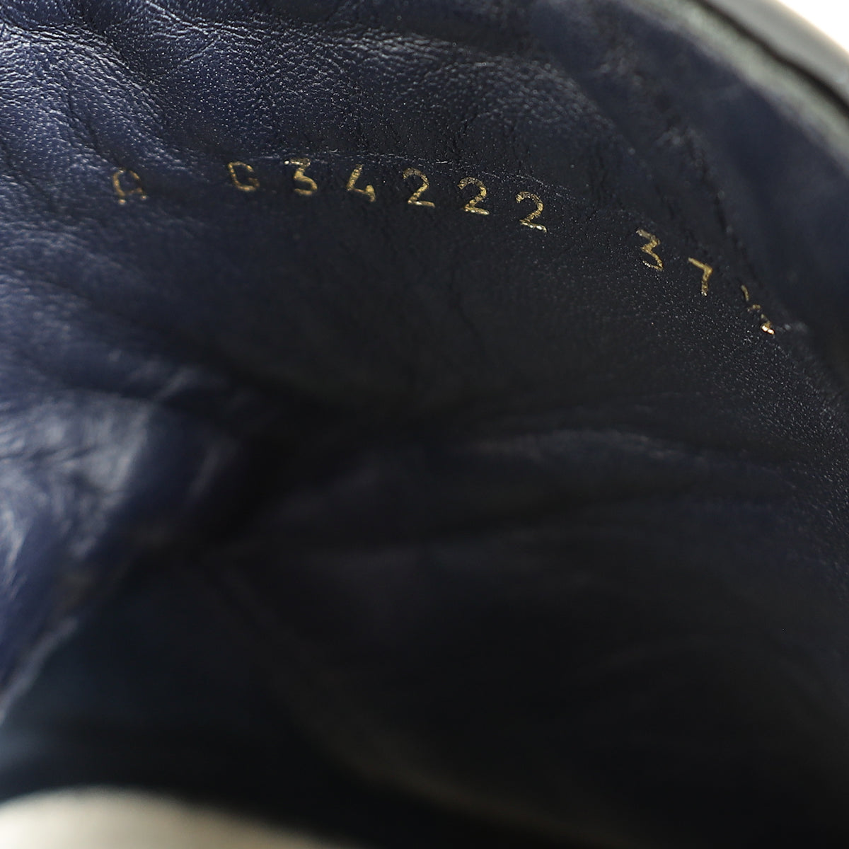 Chanel Navy Blue CC High Top Sneaker