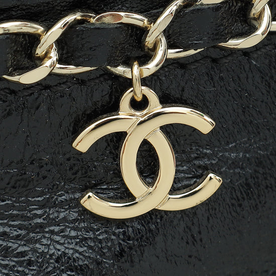 Load image into Gallery viewer, Chanel Black CC Cap Toe Chain High Boots 37.5

