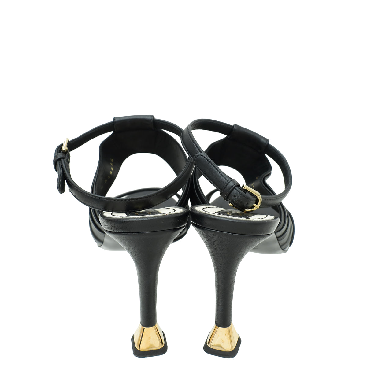 Chanel Black CC Square Sandal 37.5