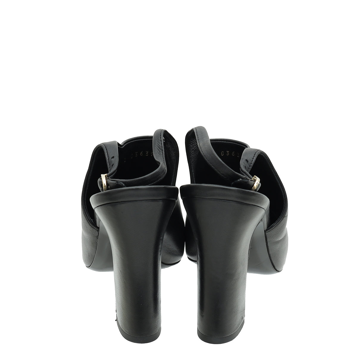 Chanel Black Slingback Heeled Mules 37.5