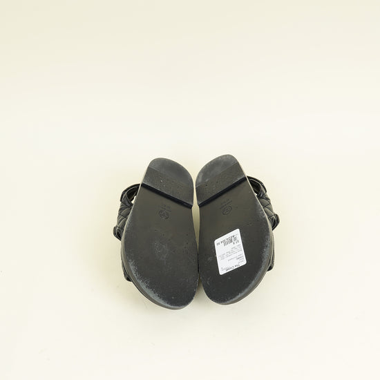 Chanel Black CC Quilted Dad Sandal 37.5