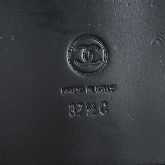 Chanel Black CC Quilted Dad Sandal 37.5