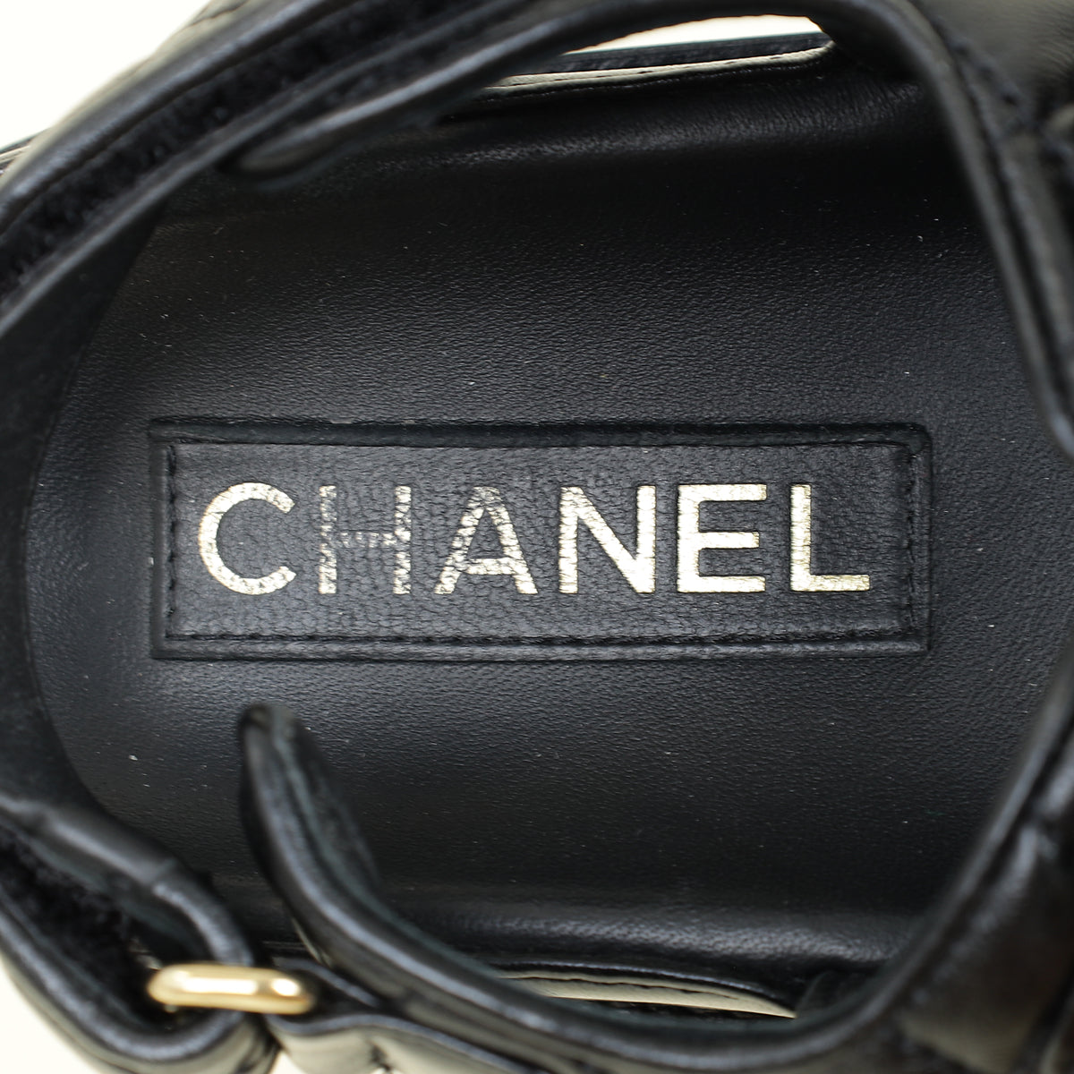 Chanel Black CC Quilted Dad Sandal 37.5