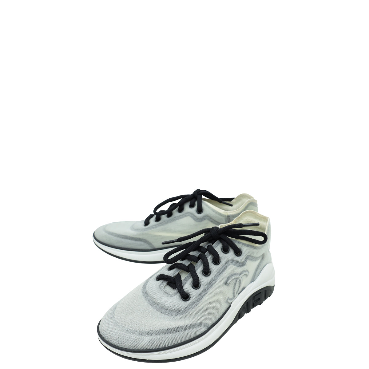 Chanel Bicolor CC Mesh Trainer Sneaker 37-Chanel-THE CLOSET