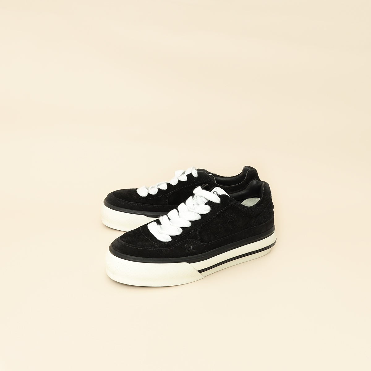 Chanel Bicolor CC Suede Sneaker 37-Chanel-THE CLOSET